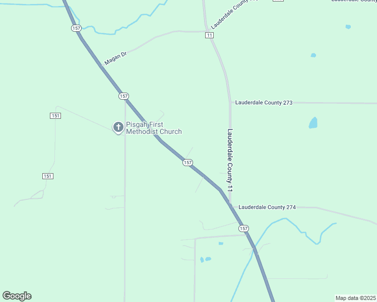 map of restaurants, bars, coffee shops, grocery stores, and more near 9050 Alabama 157 in Florence