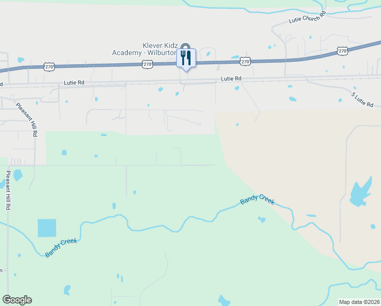 map of restaurants, bars, coffee shops, grocery stores, and more near Pleasant Hill Road in Wilburton