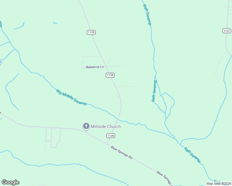 map of restaurants, bars, coffee shops, grocery stores, and more near 1550 McBryde Mill Road in Red Springs