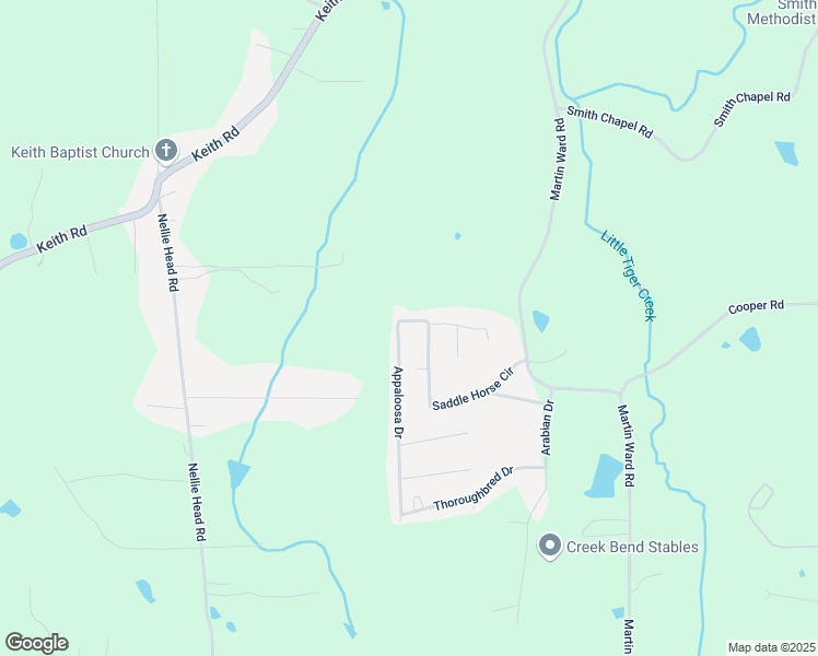 map of restaurants, bars, coffee shops, grocery stores, and more near 269 Appaloosa Drive in Tunnel Hill