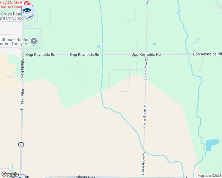 map of restaurants, bars, coffee shops, grocery stores, and more near 1738 Opp Reynolds Road in Toney