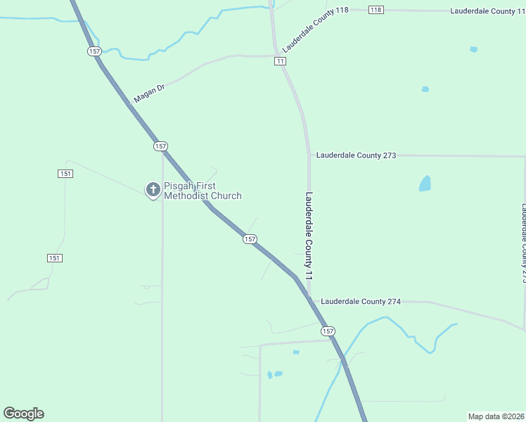 map of restaurants, bars, coffee shops, grocery stores, and more near 9050 Alabama 157 in Florence