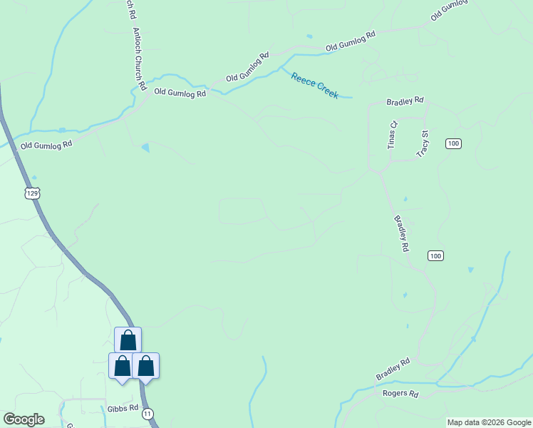 map of restaurants, bars, coffee shops, grocery stores, and more near Loftis Mountain Way in Union County