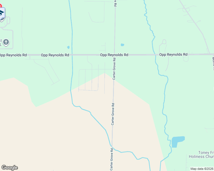 map of restaurants, bars, coffee shops, grocery stores, and more near 412 Carter Grove Road in Toney