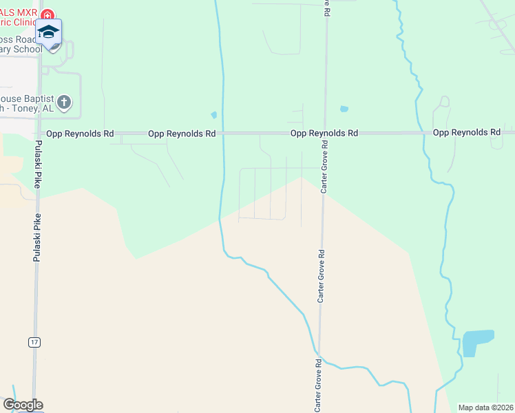 map of restaurants, bars, coffee shops, grocery stores, and more near 409 Carter Grove Road in Toney