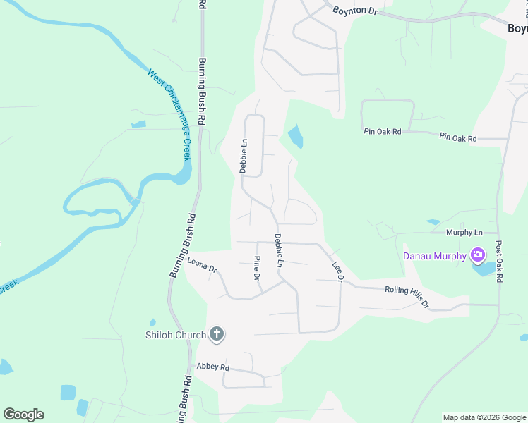 map of restaurants, bars, coffee shops, grocery stores, and more near 91 Sims Drive in Ringgold