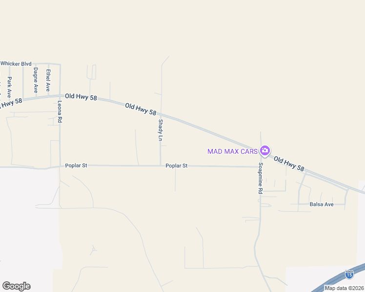 map of restaurants, bars, coffee shops, grocery stores, and more near California 58 in Barstow