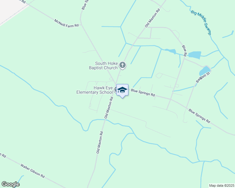 map of restaurants, bars, coffee shops, grocery stores, and more near 4321 Old Maxton Road in Red Springs