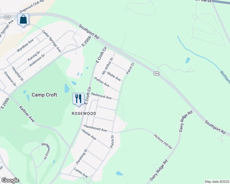 map of restaurants, bars, coffee shops, grocery stores, and more near 190 Patton Avenue in Spartanburg