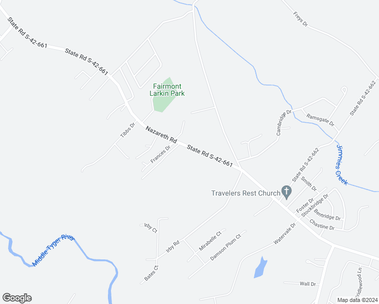 map of restaurants, bars, coffee shops, grocery stores, and more near 1141 Nazareth Road in Spartanburg