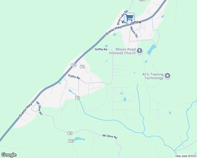 map of restaurants, bars, coffee shops, grocery stores, and more near 325 Griffin Road in Lookout Mountain