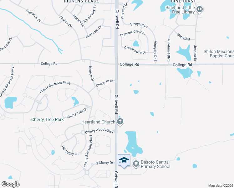 map of restaurants, bars, coffee shops, grocery stores, and more near 3774 Getwell Road in Southaven