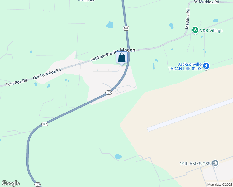 map of restaurants, bars, coffee shops, grocery stores, and more near 21912 Arkansas 107 in Jacksonville