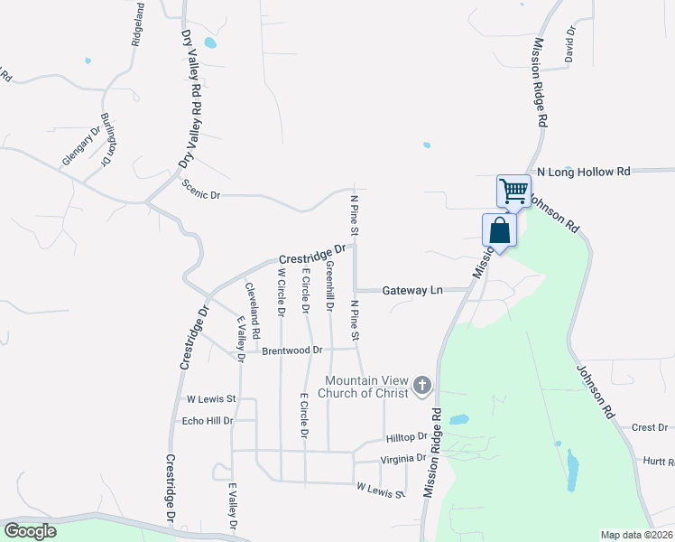 map of restaurants, bars, coffee shops, grocery stores, and more near 910 Greenhill Drive in Rossville