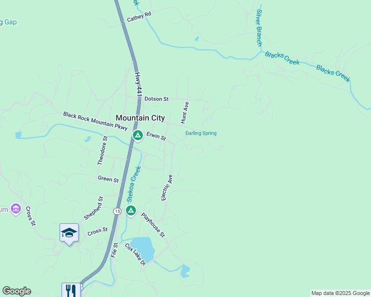 map of restaurants, bars, coffee shops, grocery stores, and more near 412 Electric Avenue in Clayton