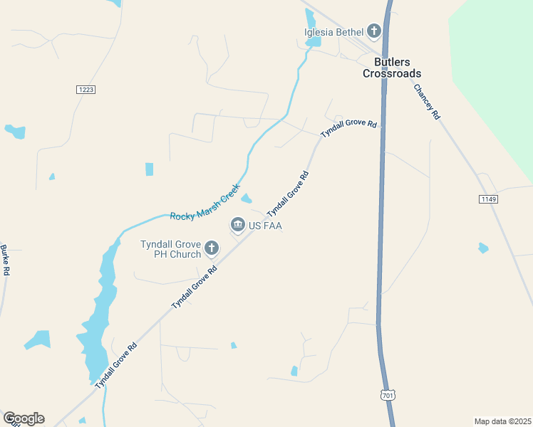 map of restaurants, bars, coffee shops, grocery stores, and more near 590-672 Tyndall Grove Road in Clinton