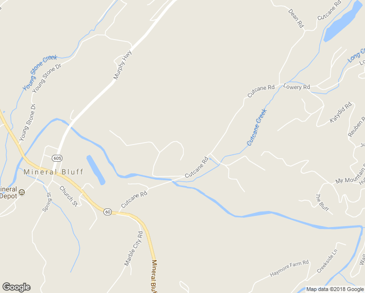 map of restaurants, bars, coffee shops, grocery stores, and more near 138 Nick and Shacks Boulevard in Mineral Bluff
