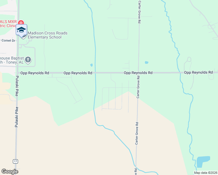 map of restaurants, bars, coffee shops, grocery stores, and more near 1709 Opp Reynolds Road in Toney