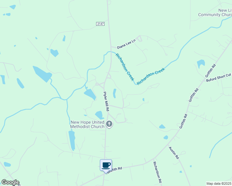 map of restaurants, bars, coffee shops, grocery stores, and more near 3109 Plyler Mill Road in Monroe