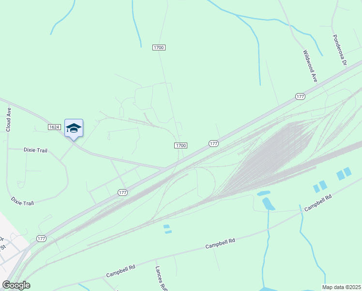 map of restaurants, bars, coffee shops, grocery stores, and more near 116 East V Hogan Drive in Rockingham