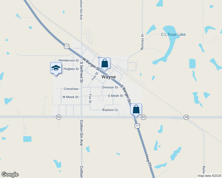 map of restaurants, bars, coffee shops, grocery stores, and more near 108 Division Street in Wayne
