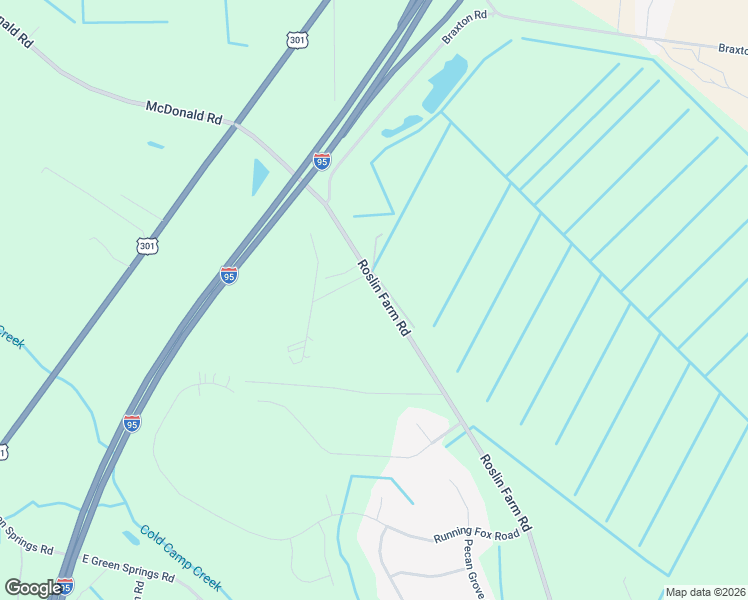 map of restaurants, bars, coffee shops, grocery stores, and more near 6530 Roslin Farm Road in Hope Mills