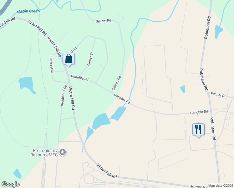 map of restaurants, bars, coffee shops, grocery stores, and more near 205 Genoble Road in Greer