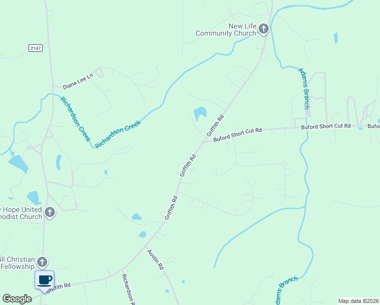 map of restaurants, bars, coffee shops, grocery stores, and more near 3614 Griffith Road in Monroe