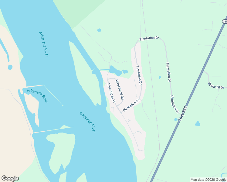 map of restaurants, bars, coffee shops, grocery stores, and more near 31 River Road Drive West in Mayflower