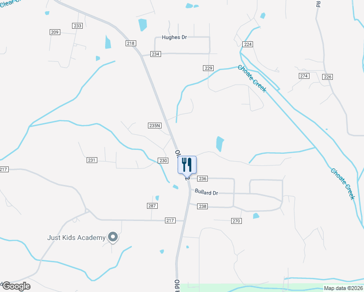 map of restaurants, bars, coffee shops, grocery stores, and more near 210-290 Old Highway 72 in Corinth