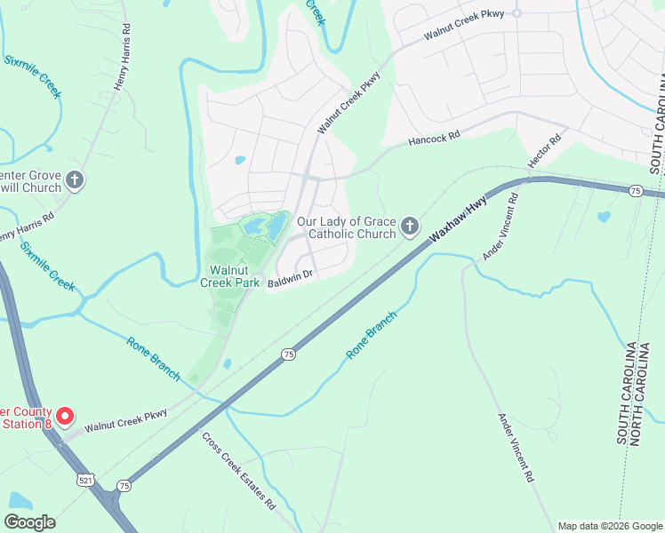 map of restaurants, bars, coffee shops, grocery stores, and more near 1116 Baldwin Drive in Lancaster