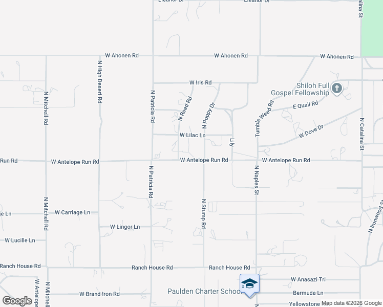 map of restaurants, bars, coffee shops, grocery stores, and more near 799 West Antelope Run Road in Paulden