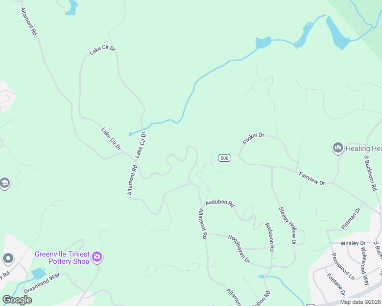 map of restaurants, bars, coffee shops, grocery stores, and more near 21 Chestnut Ridge Road in Greenville