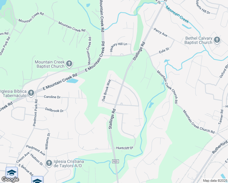 map of restaurants, bars, coffee shops, grocery stores, and more near 8 Split Oak Court in Taylors