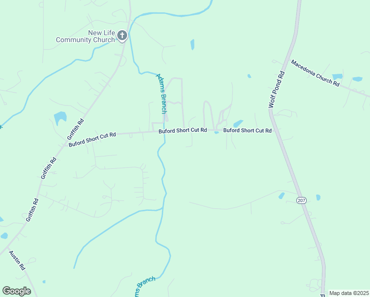 map of restaurants, bars, coffee shops, grocery stores, and more near 403 Buford Short Cut Road in Monroe