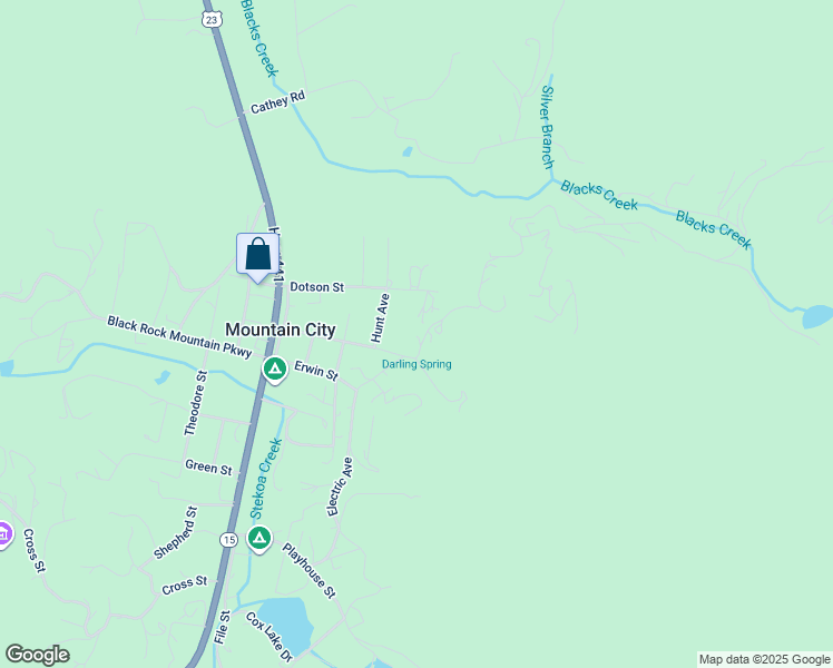 map of restaurants, bars, coffee shops, grocery stores, and more near 257 Darling Springs Road in Clayton