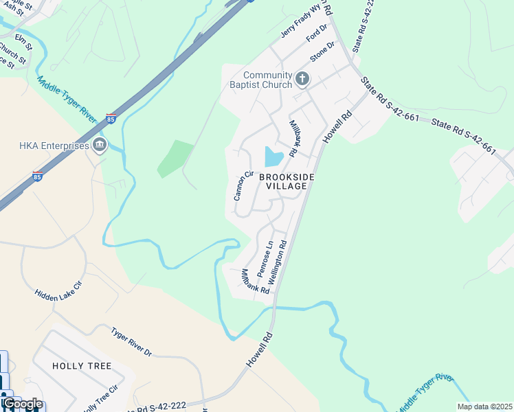 map of restaurants, bars, coffee shops, grocery stores, and more near 126 Cannon Circle in Wellford