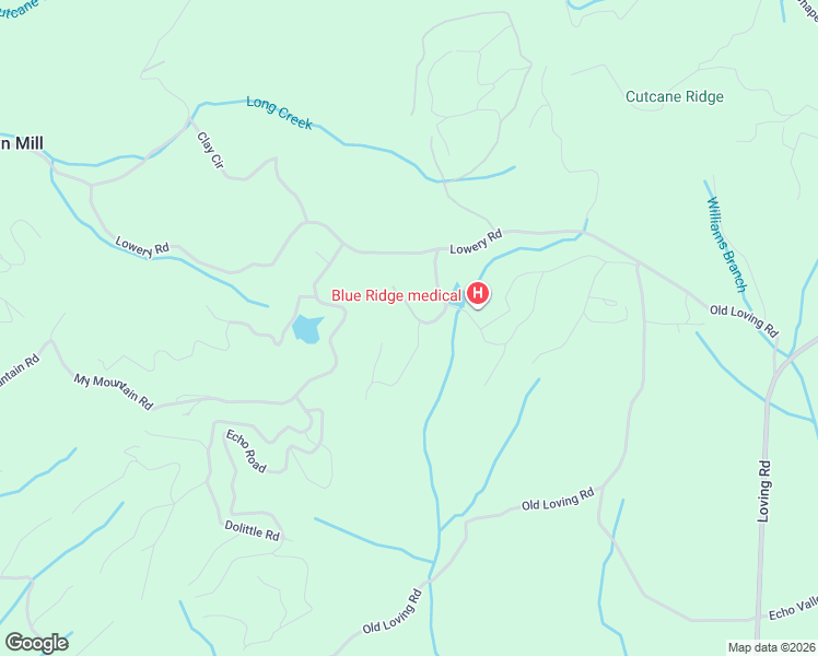 map of restaurants, bars, coffee shops, grocery stores, and more near 121 Laurel Crest Lane in Mineral Bluff