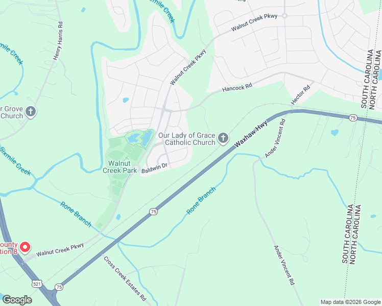 map of restaurants, bars, coffee shops, grocery stores, and more near 1116 Baldwin Drive in Lancaster