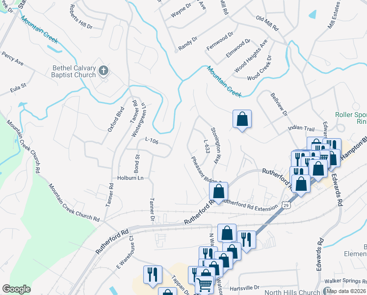map of restaurants, bars, coffee shops, grocery stores, and more near 402 Charing Cross Road in Taylors