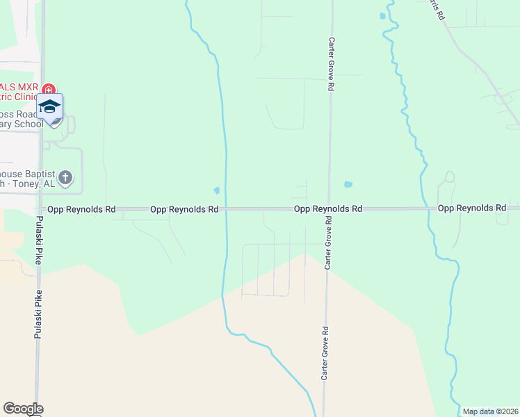 map of restaurants, bars, coffee shops, grocery stores, and more near 1709 Opp Reynolds Road in Toney