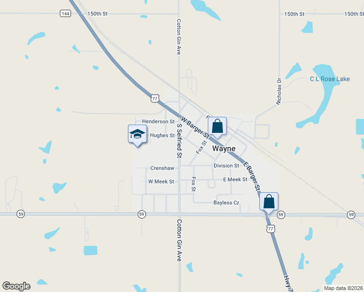 map of restaurants, bars, coffee shops, grocery stores, and more near 212 South Seifried Street in Wayne