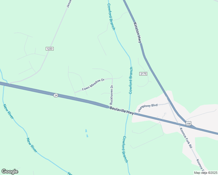 map of restaurants, bars, coffee shops, grocery stores, and more near 118 Buckhaven Drive in Richlands