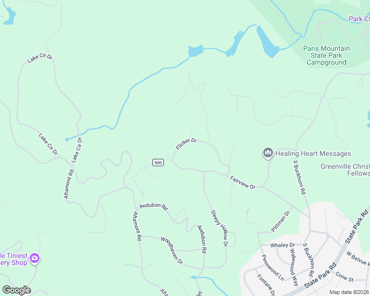 map of restaurants, bars, coffee shops, grocery stores, and more near 14 Flicker Drive in Greenville