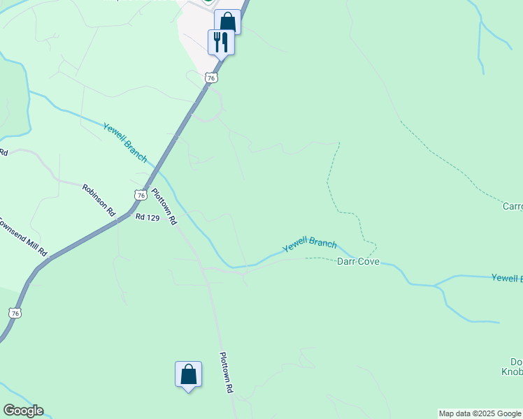 map of restaurants, bars, coffee shops, grocery stores, and more near 5211 Ule Cove Road in Young Harris