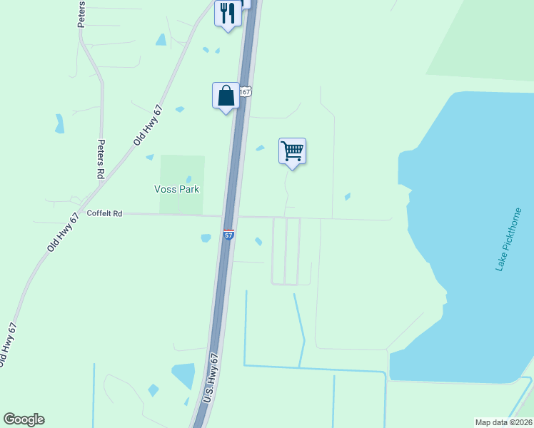 map of restaurants, bars, coffee shops, grocery stores, and more near 2714 Coffelt Road in Jacksonville