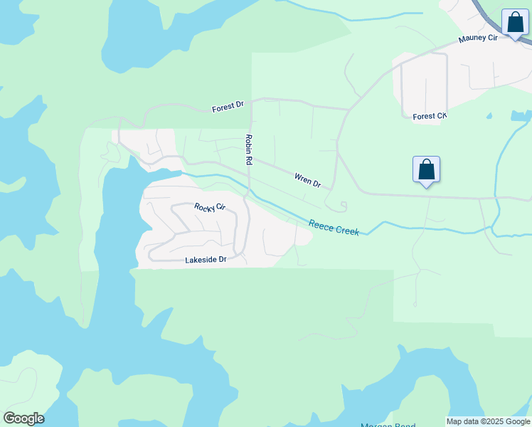 map of restaurants, bars, coffee shops, grocery stores, and more near 4662 Reece Creek Road East in Blairsville