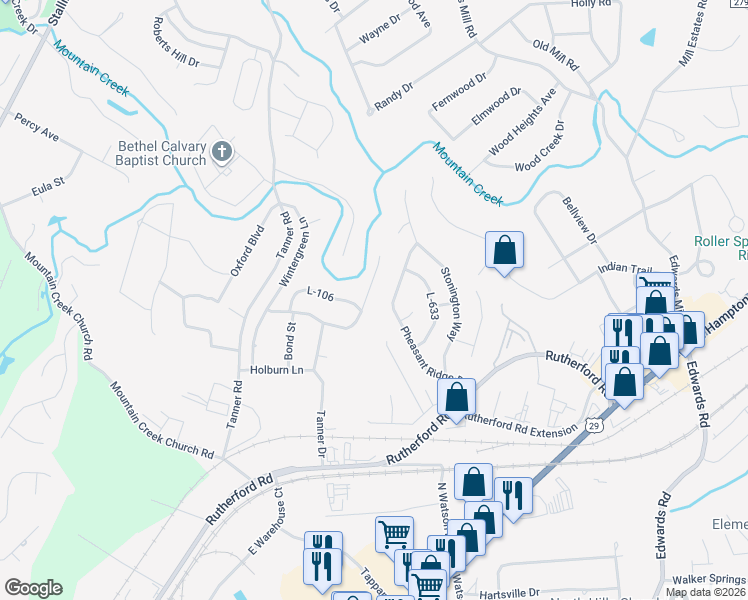 map of restaurants, bars, coffee shops, grocery stores, and more near 402 Charing Cross Rd in Taylors