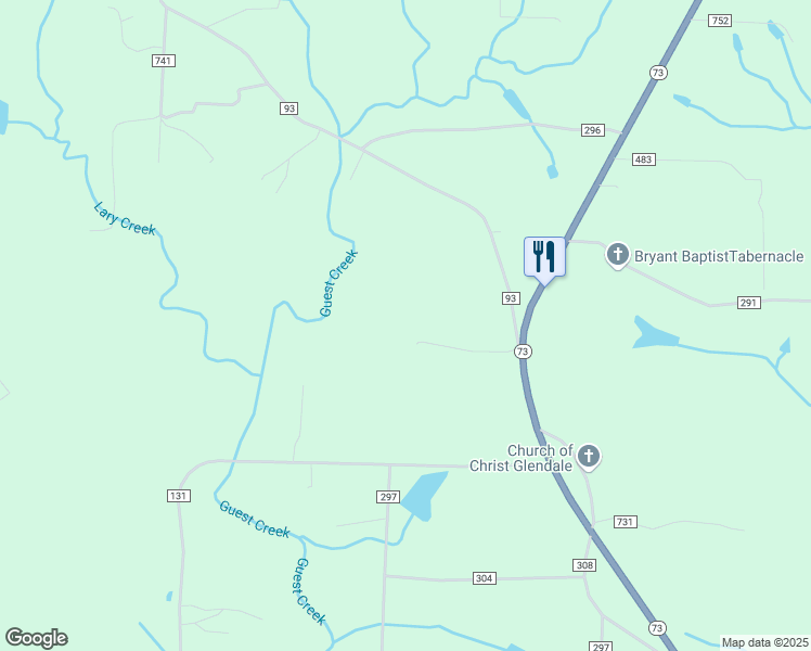 map of restaurants, bars, coffee shops, grocery stores, and more near 446-498 County Road 93 in Jackson