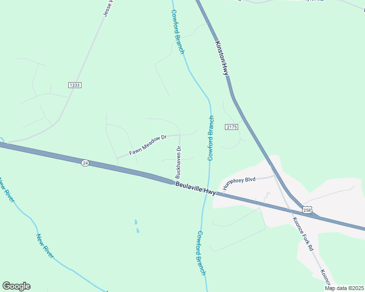 map of restaurants, bars, coffee shops, grocery stores, and more near 118 Buckhaven Drive in Richlands